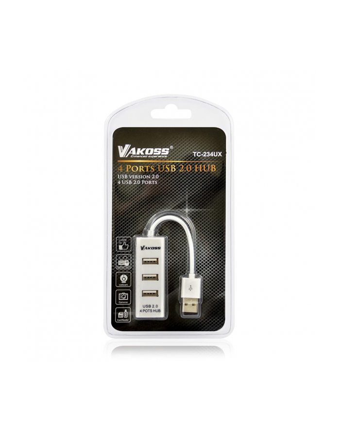 Hub USB 2.0 4 Porty VAKOSS TC-234UX główny