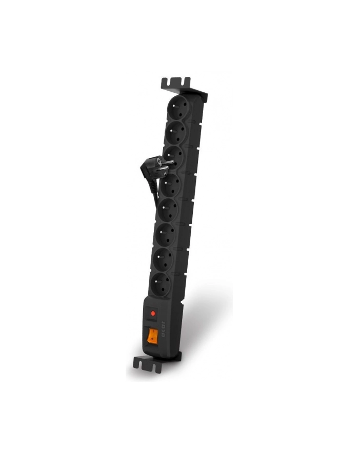 ACAR S8 FA RACK - listwa zasilająca /  przeciwprzepięciowa(8 gniazd  kolor czarny  długość 3 metry  RACK) główny