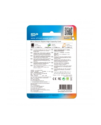 SILICON POWER 32GB, MICRO SDHC, CLASS 10 WITH SD ADAPTER nr 1