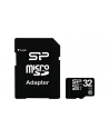SILICON POWER 32GB, MICRO SDHC, CLASS 10 WITH SD ADAPTER - nr 1