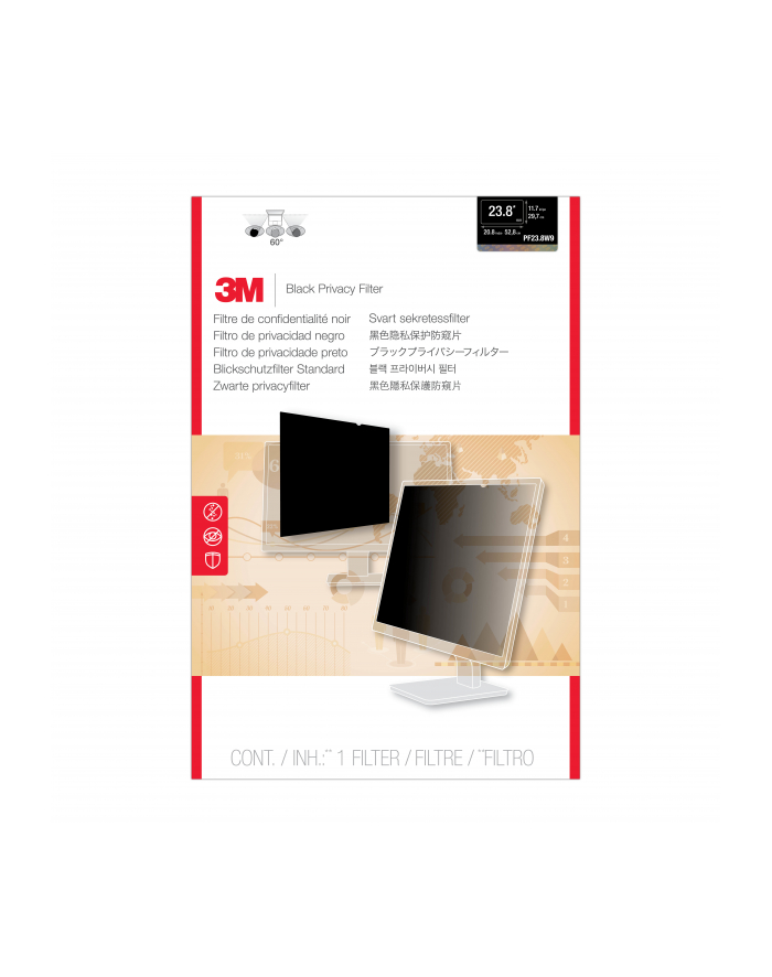 3M Filtr prywatyzujący PF 23.8W9 |29.7cm x 52.8cm| główny