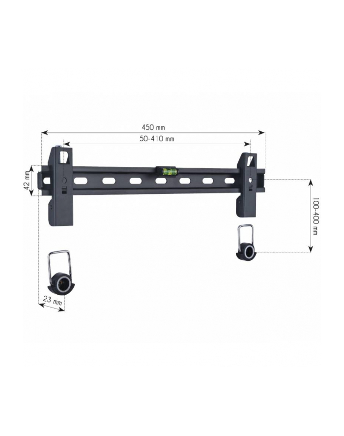 Techly Uchwyt ścienny do TV LCD/LED/PDP 23-55'' 50 kg VESA slim czarny główny