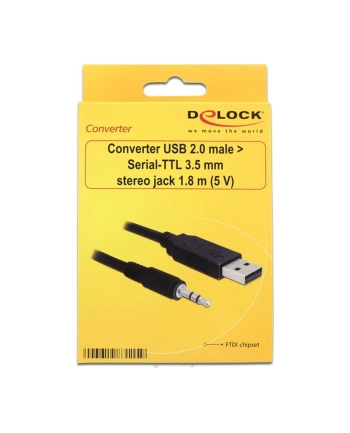 Delock Konverter USB 2.0 (AM) > Serial-TTL 3.5 mm stereo jack 1.8 m (5 V) nr 2