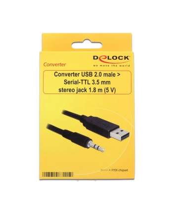 Delock Konverter USB 2.0 (AM) > Serial-TTL 3.5 mm stereo jack 1.8 m (5 V) nr 1