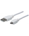 Manhattan Kabel Hi-Speed USB 2.0 A męski na micro-B męski, 1m, biały - nr 11