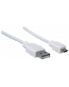Manhattan Kabel Hi-Speed USB 2.0 A męski na micro-B męski, 1m, biały - nr 17