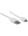 Manhattan Kabel Hi-Speed USB 2.0 A męski na micro-B męski, 1m, biały - nr 22
