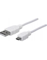 Manhattan Kabel Hi-Speed USB 2.0 A męski na micro-B męski, 1m, biały - nr 27