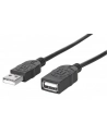 Manhattan Przedłużacz USB 2.0 A-A M/Ż 1,8m czarny - nr 8