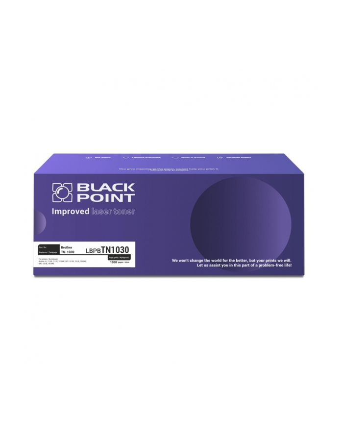 Toner Black Point LBPBTN1030 | Black | 1000 p. | Brother TN-1030 główny