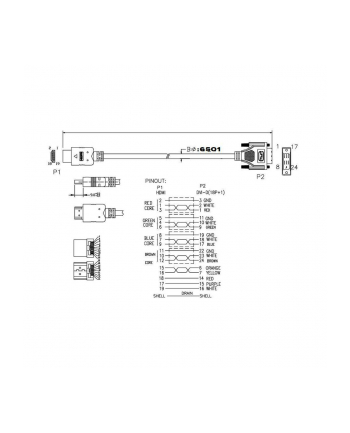 ART KABEL HDMI męski /DVI 1.8M oem