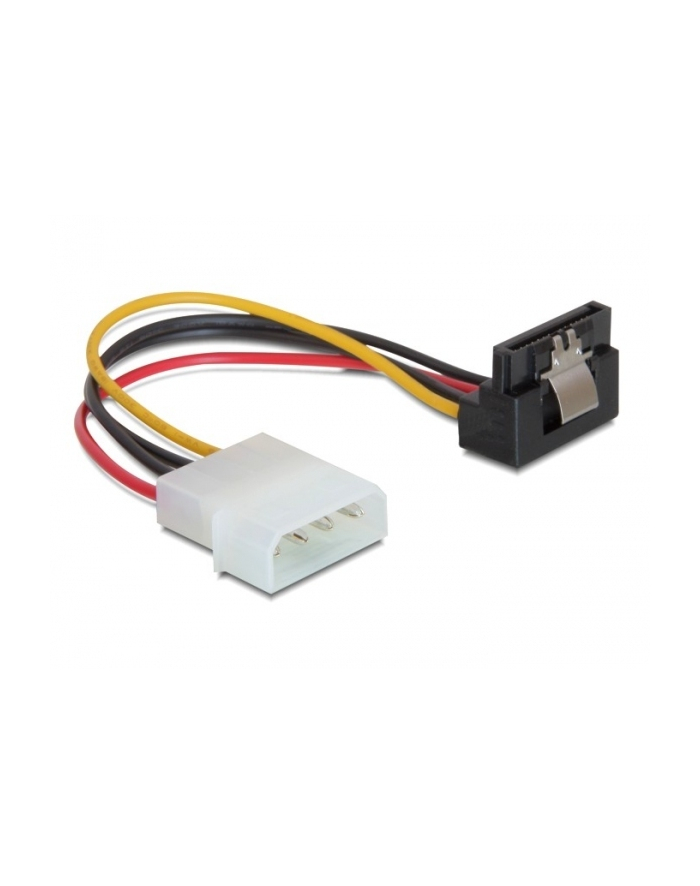 Delock kabel SATA zasilający MOLEX (M)->SATA (F) metalowy zatrzask, kątowy, 15cm główny