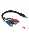 Delock adapter/rozdzielacz Mini Jack 3.5mm 4pin -> 3 x RCA (F) - nr 12
