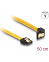 Delock kabel do dysków serial ata III data 50cm zatrzaski metalowe, kątowy,żółty - nr 20