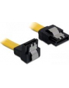 Delock kabel do dysków serial ata III data 50cm zatrzaski metalowe, kątowy,żółty - nr 21