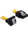 Delock kabel do dysków serial ata III data 50cm zatrzaski metalowe, kątowy,żółty - nr 8