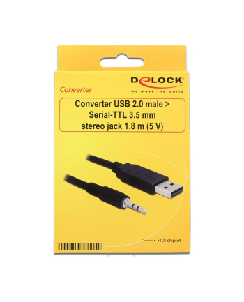 Delock Konverter USB 2.0 (AM) > Serial-TTL 3.5 mm stereo jack 1.8 m (5 V) nr 1