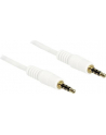 Delock Kabel Stereo Jack 3.5mm 4pin (M)->Stereo Jack 3.5mm 4pin (M), 1m, white - nr 23