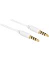 Delock Kabel Stereo Jack 3.5mm 4pin (M)->Stereo Jack 3.5mm 4pin (M), 2m, white - nr 21