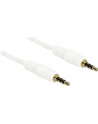 Delock Kabel Stereo Jack 3.5mm 4pin (M)->Stereo Jack 3.5mm 4pin (M), 2m, white - nr 22