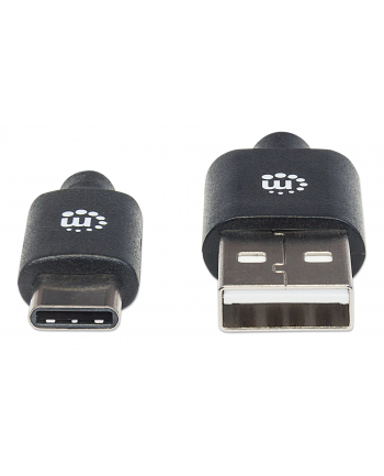 Manhattan Kabel USB-C męski na USB typu A męski 1m czarny USB 2.0