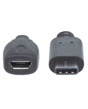 Manhattan Kabel USB-C męski na micro-B żeński 15cm czarny USB 2.0