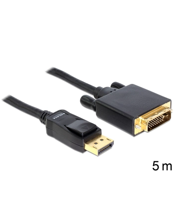 Delock kabel Displayport 1.2 (M) -> DVI 24+1 (M) 5m