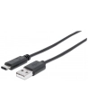 Manhattan Kabel USB-C męski na USB typu A męski 1m czarny USB 2.0 - nr 2
