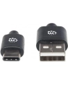 Manhattan Kabel USB-C męski na USB typu A męski 1m czarny USB 2.0 - nr 32