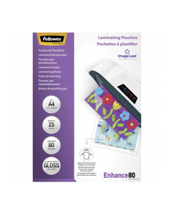 Fellowes Folie do laminowania 80 µ, 216x303 mm - A4, 25 szt.