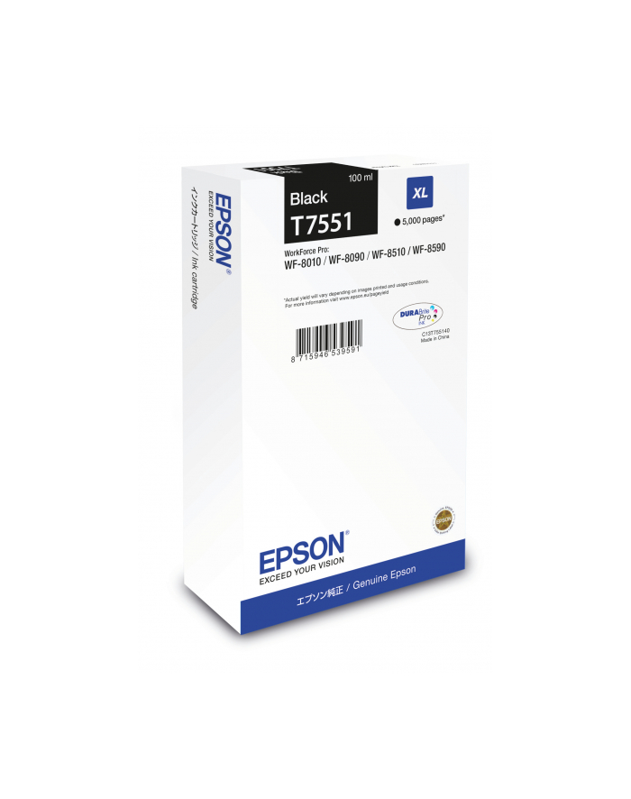 Tusz Epson T7551 black XL | WF-8010/WF-8090/WF-8510/WF-8590 główny