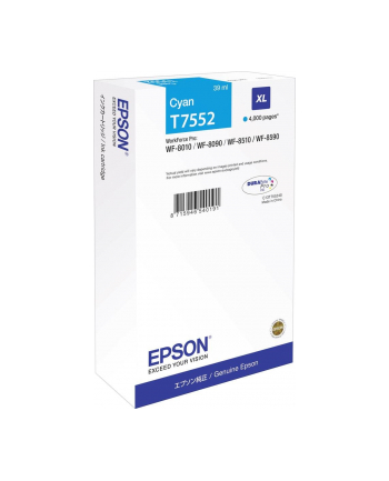 Tusz Epson T7552 cyan XL | WF-8010/WF-8090/WF-8510/WF-8590