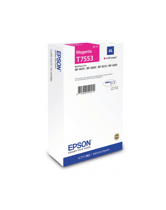 Tusz Epson T7553 cyan XL | WF-8010/WF-8090/WF-8510/WF-8590 główny