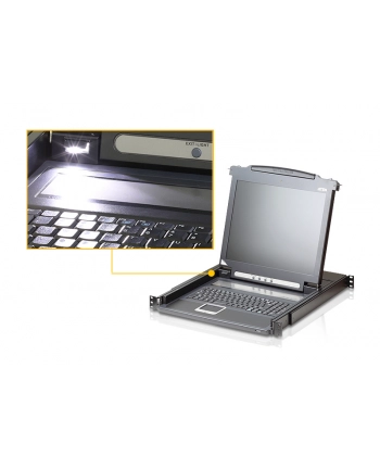 ATEN konsola KVM LCD 17'' + klawiatura + touchpad 19'' 1U nr 1