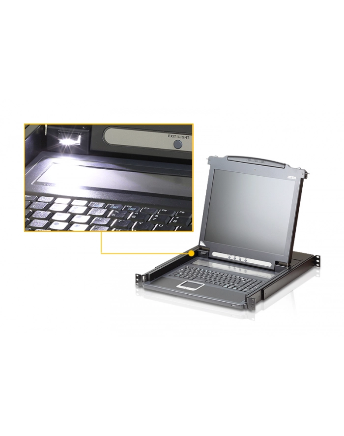 ATEN konsola KVM LCD 17'' + klawiatura + touchpad 19'' 1U główny