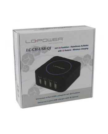 LC-POWER LADOWARKA UNIWERSALNA USB LC-CH-USB-QI 4xUSB 2.1A i 1.0A System ladowania bezprzewodowego QI nr 1