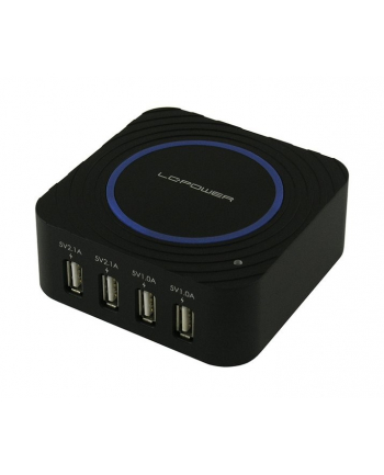 LC-POWER LADOWARKA UNIWERSALNA USB LC-CH-USB-QI 4xUSB 2.1A i 1.0A System ladowania bezprzewodowego QI