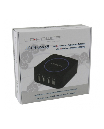 LC-POWER LADOWARKA UNIWERSALNA USB LC-CH-USB-QI 4xUSB 2.1A i 1.0A System ladowania bezprzewodowego QI