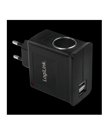 LogiLink Ładowarka sieciowa USB + złącze zapalniczki samochodowej