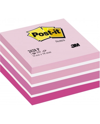 3M-POST-IT Kostka samop. POST-IT® (2028-P), 76x76mm, 1x450 kart., różowa nr 1