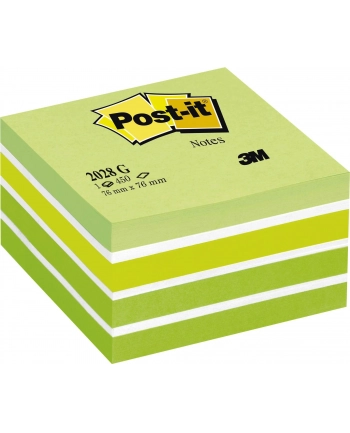 3M-POST-IT Kostka samop. POST-IT® (2028-G), 76x76mm, 1x450 kart., zielona nr 1