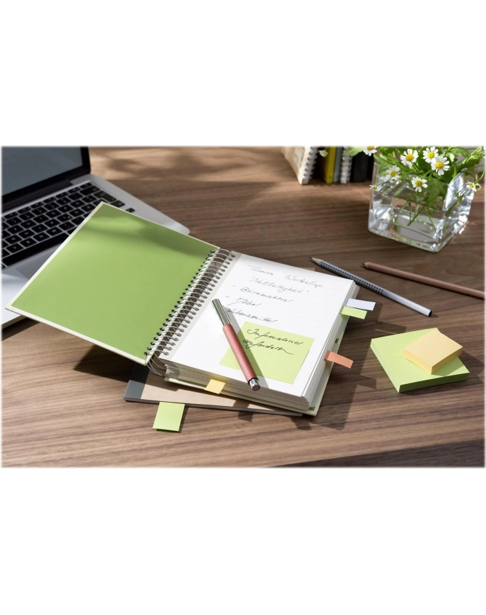 3M-POST-IT Bloczek samop. ekologiczny POST-IT® (654-1T), 76x76mm, 16x100 kart., żółty główny