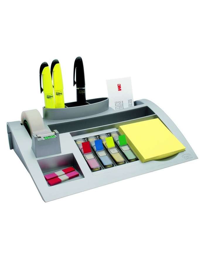 3M-SCOTCH Organizer SCOTCH® (C50), srebrny, taśma, zakładki, bloczek GRATIS główny