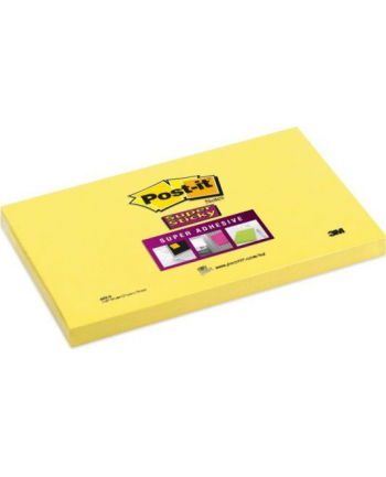 3M-POST-IT Bloczek samop. POST-IT® Super Sticky (655-S), 127x76mm, 1x90 kart., żółty