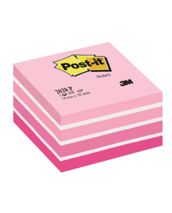 3M-POST-IT Kostka samop. POST-IT® (2028-P), 76x76mm, 1x450 kart., różowa