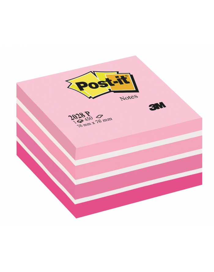 3M-POST-IT Kostka samop. POST-IT® (2028-P), 76x76mm, 1x450 kart., różowa główny