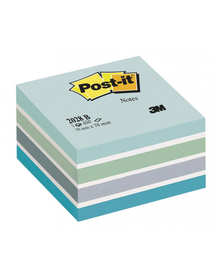 3M-POST-IT Kostka samop. POST-IT® (2028-B), 76x76mm, 1x450 kart., niebieska główny