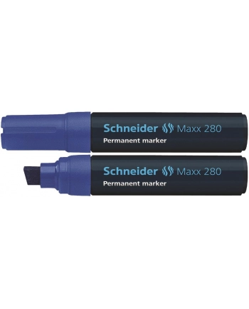 Marker permanentny SCHNEIDER Maxx 280, ścięty, 4-12 mm, niebieski nr 1