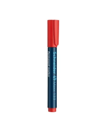 Marker permanentny SCHNEIDER Maxx 133, ścięty, 1-4 mm, czerwony nr 2