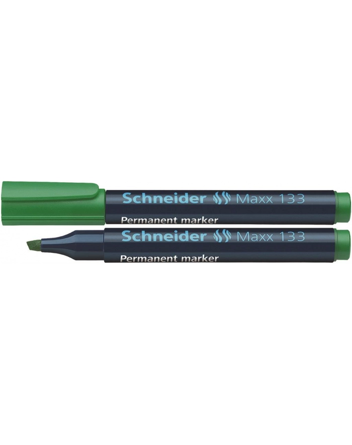 Marker permanentny SCHNEIDER Maxx 133, ścięty, 1-4 mm, zielony główny